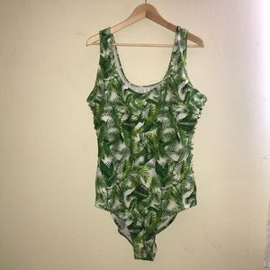 Palm leave bathing suit!